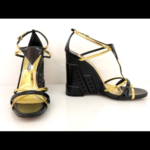 Prada Strap Wedge Sandal - Picture 2 of 14